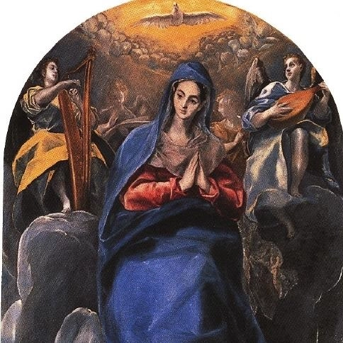 Tranh Đức Mẹ Vô Nhiễm Nguyên Tội sáng tác bởi họa sỹ El Greco (Tây Ban Nha, 1858) theo phong cách Phục hưng