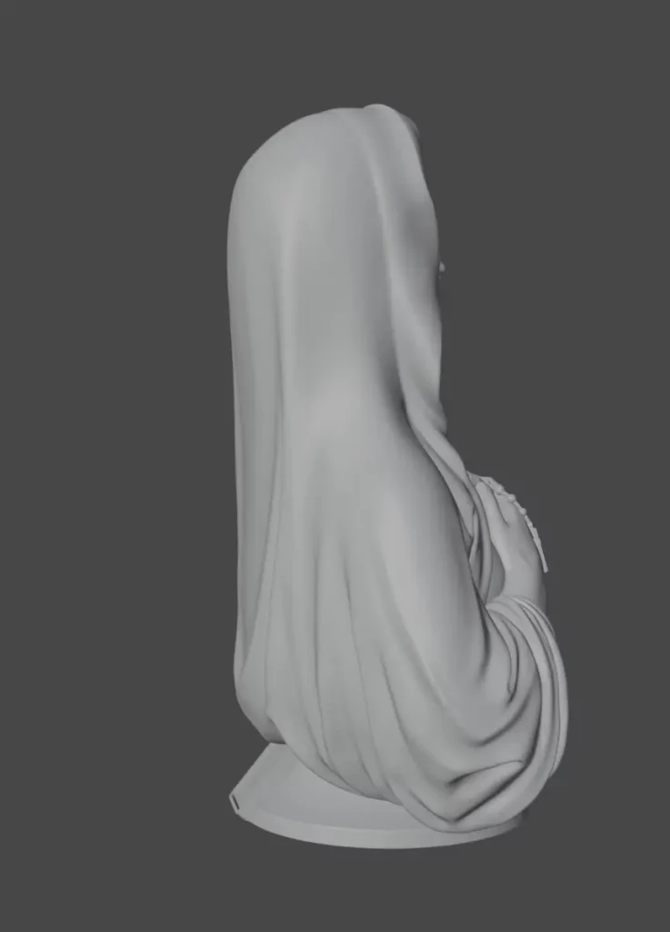 rendering Lourdes bust 0014