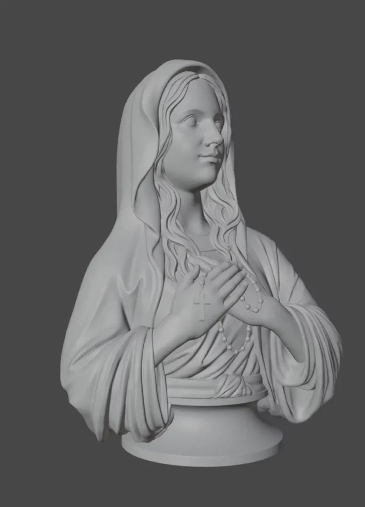 rendering Lourdes bust 0018