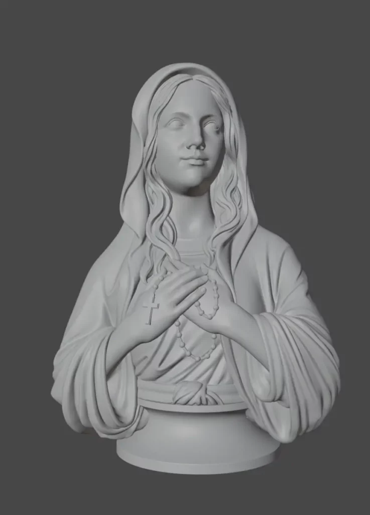 rendering Lourdes bust 0020